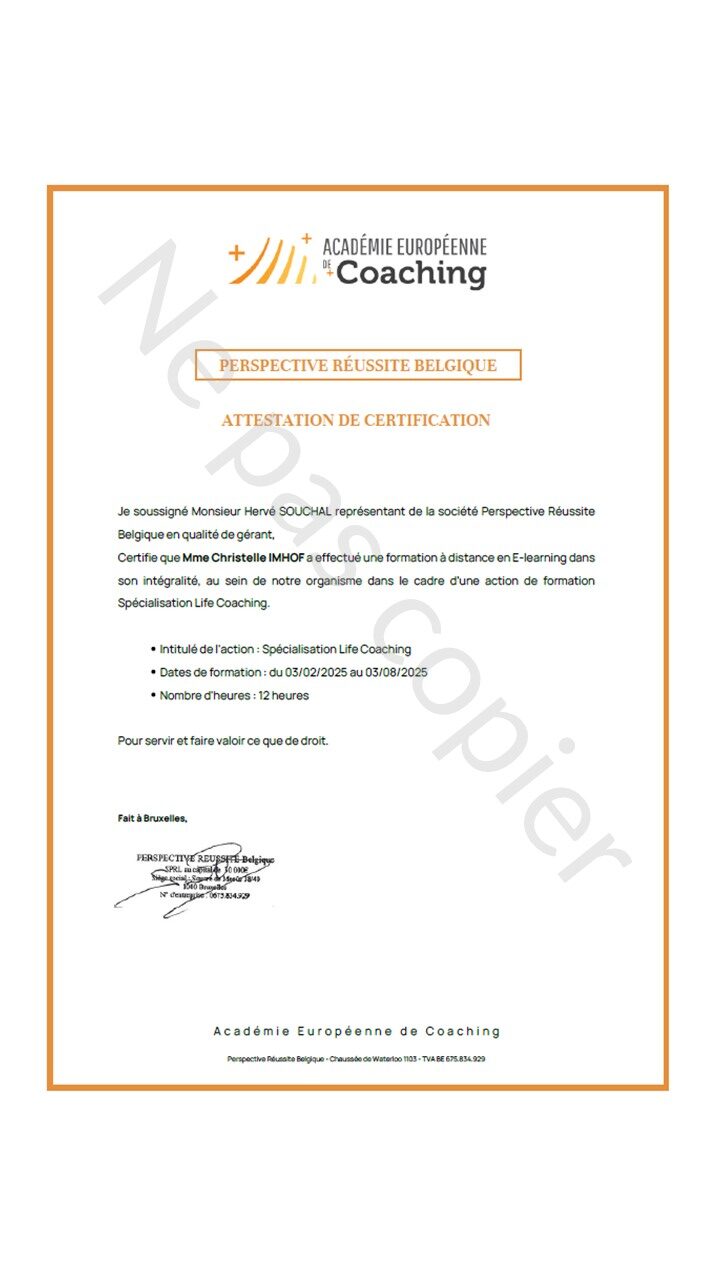 Certification en coaching de vie